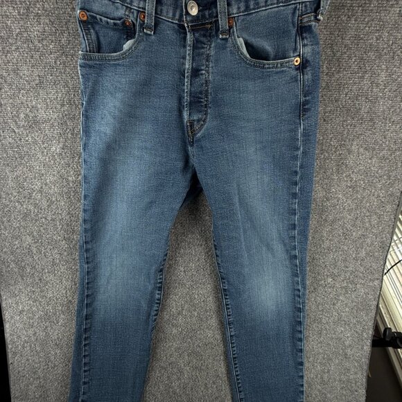 Levis 501 Jeans Blue Denim Classic Button Fly Straight Leg Adult Cotton Blend - Picture 1 of 16